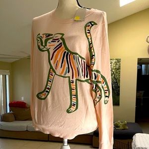 Boden Sweater Cheetah Sweater Size Large NWT